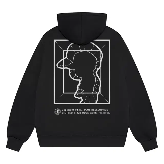 周同学 周杰伦 设计品牌简约抽象艺术个性字母连帽宽松套头加绒加厚时尚百搭舒适长袖卫衣 男女同款