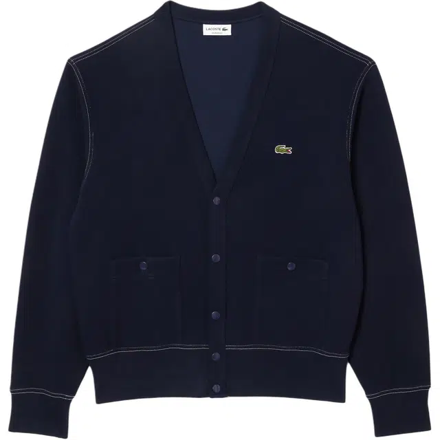 Lacoste V-Neck Knit Sweater Midnight Blue