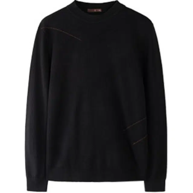 才子 半高领含绵羊毛柔软保暖打底长袖针织衫 男款