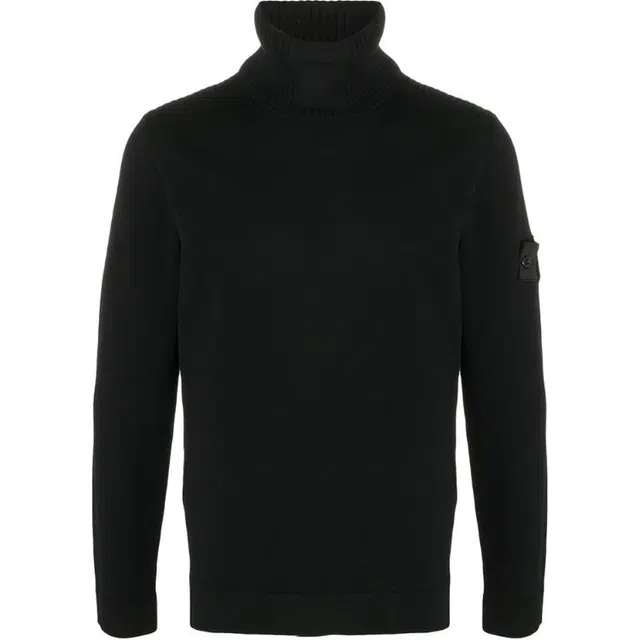 Stone Island Turtleneck Sweater Black