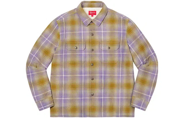 Supreme FW22 Week 13 Shearling Lined Flannel Shirt