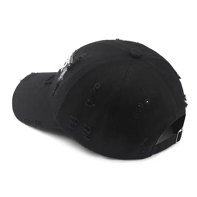 肯默 街潮涂鸦 做旧破洞 街头嘻哈 遮阳防晒 头围可调节 棉 鸭舌帽 男女同款情侣款