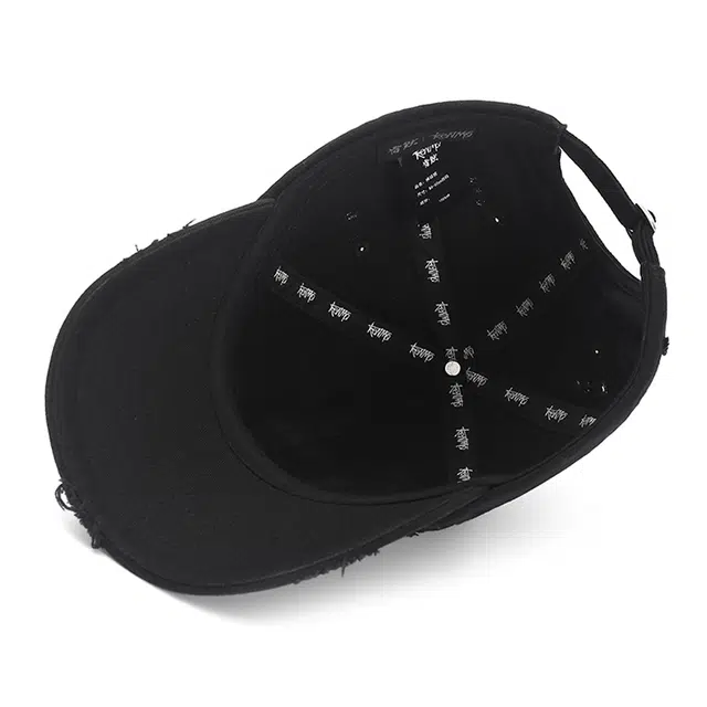 肯默 街潮涂鸦 做旧破洞 街头嘻哈 遮阳防晒 头围可调节 棉 鸭舌帽 男女同款情侣款