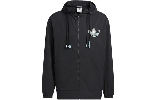 adidas Originals Logo Hoodie Jacket Black