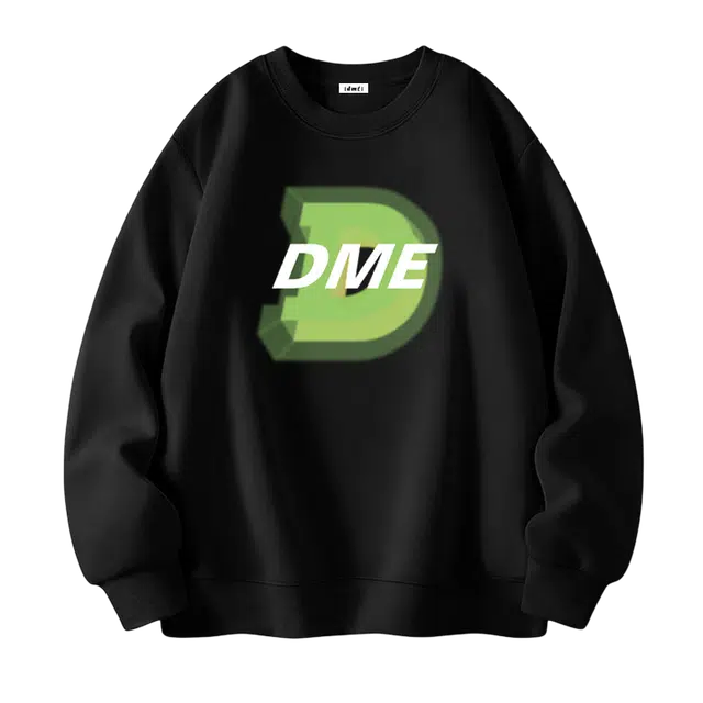 【dme】 渐变模糊字母宽松圆领休闲百搭长袖卫衣 男女同款
