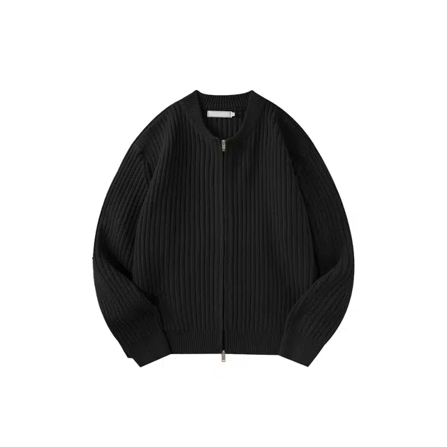 我是大卫 拉链开衫韩版宽松纯色圆领百搭针织衫 男女同款