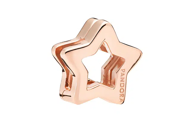 Pandora Shining Star Clip Rose Gold
