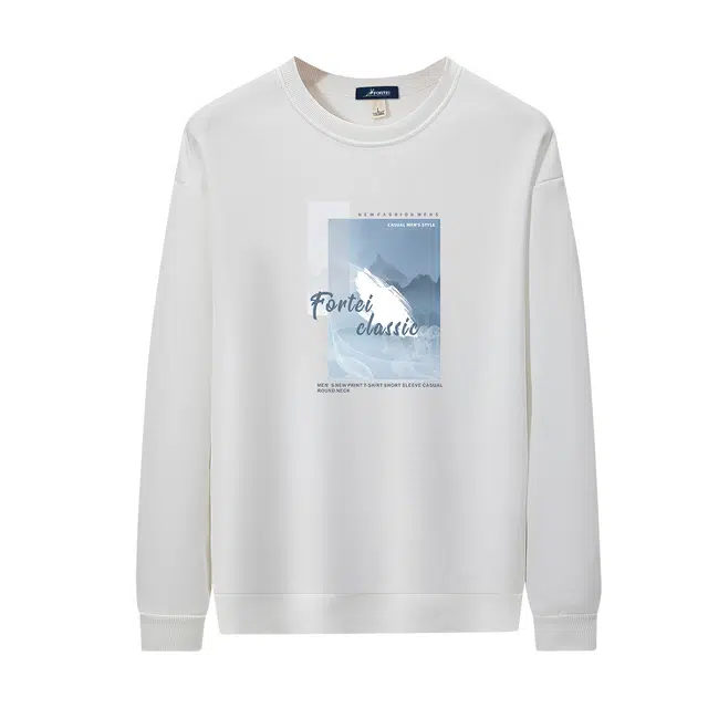 富铤 百搭休闲宽松加绒圆领长袖卫衣 男款