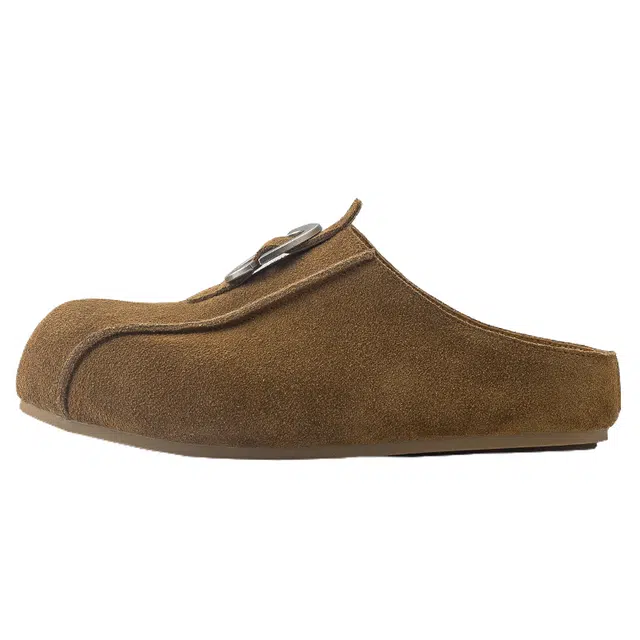 妙侣 复古时尚百搭休闲 橡胶底 防磨防滑包头拖鞋 女款