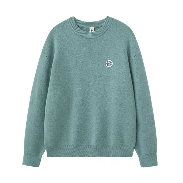 鬼洗 绣标提织字母圆领套头针织衫 男女同款