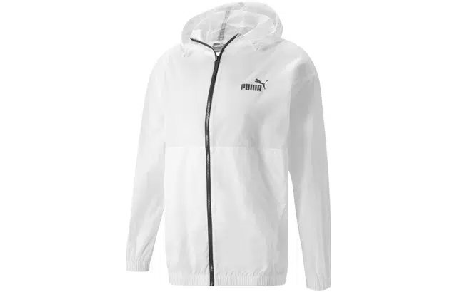 Puma Logo Hoodie Jacket White