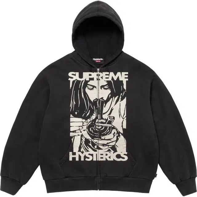 Supreme x HYSTERIC GLAMOUR FW24 WEEK13 Thermal Lined Zip Up Hooded Sweatshirt