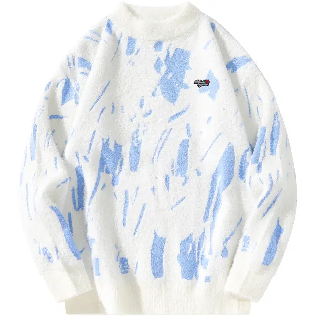 帕丁顿熊 基础款玫瑰胸针休闲宽松保暖加厚针织衫 男女同款