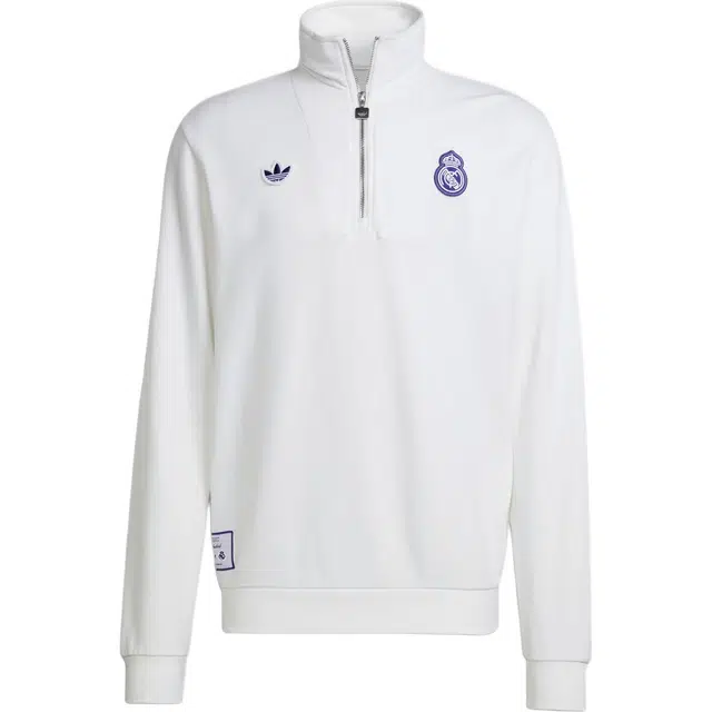 adidas Originals Half-Zip Sweatshirt White