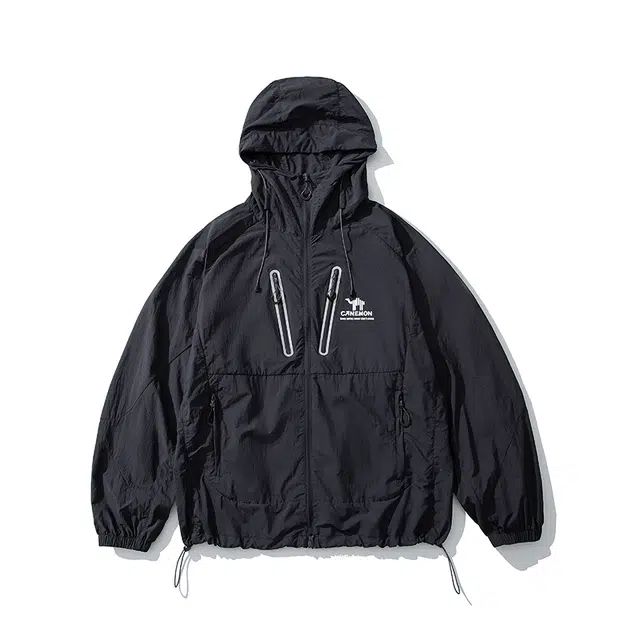 领航骆驼 美式复古高街舒适时尚简约纯色宽松百搭休闲连帽轻薄 超轻透气速干防晒服 男女同款