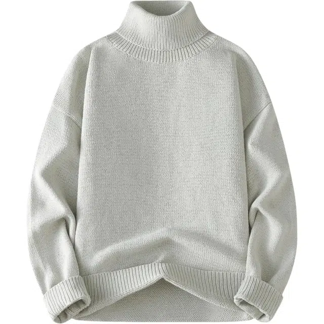 极限涡轮 美式休闲重磅百搭日系潮流个性高领舒适打底针织衫 男女同款