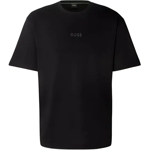 HUGO BOSS Logo Patch Crewneck T-Shirt Black