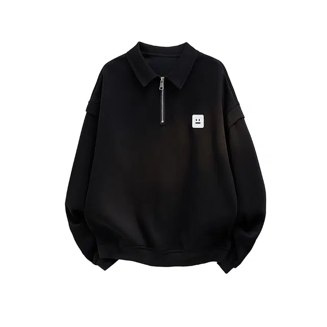 马员外 氛围感翻领高街宽松休闲慵懒感卫衣 男女同款