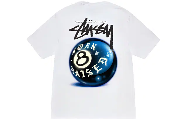 Stussy x BORN x RAISED SS23 8 BALL TEE 88T