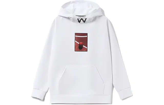 李宁 韦德系列 休闲运动宽松套头长袖连帽卫衣 男款 白色