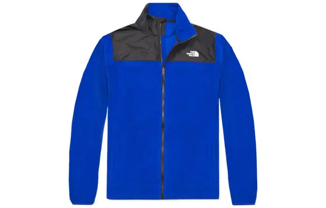 The North Face Logo Print Zip Jacket Blue