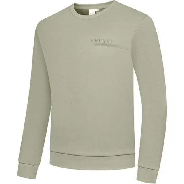 乔丹 运动生活系列 舒适休闲圆领套头加绒字母印花卫衣 男款 秋草色