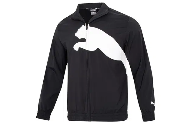 Puma Train Big Cat Lined Woven Fz Jacket Logo