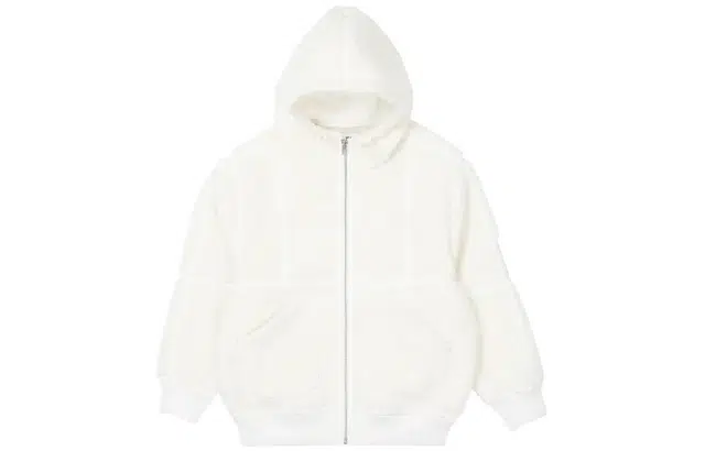 PALACE FW22 Sherpa Hooded Jacket Off White