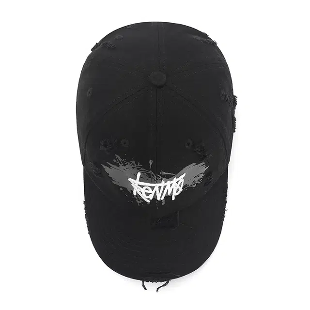 肯默 街潮涂鸦 做旧破洞 街头嘻哈 遮阳防晒 头围可调节 棉 鸭舌帽 男女同款情侣款