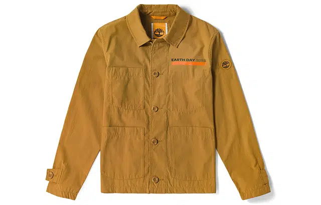 Timberland Single-Breasted Letter Print Jacket Wheat