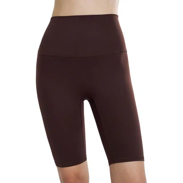 怪力萝莉  裸感紧身高腰提臀骑行健身五分裤  瑜伽短裤  女款
