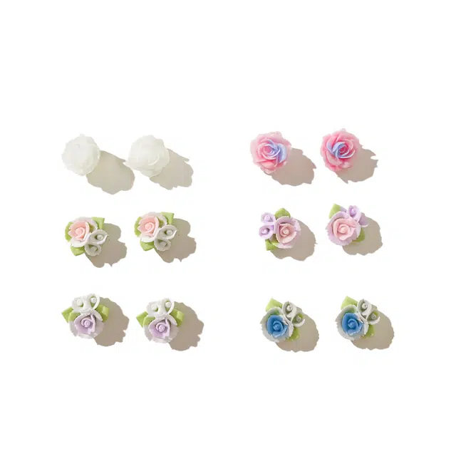 饰伴 云锦韶华 温柔大方气质优雅高级时尚 精致百搭 小众设计  #好运 合金 耳钉 女款