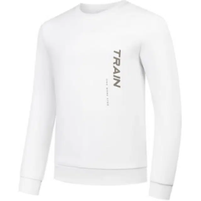 乔丹 运动生活系列 字母圆领舒适透气休闲百搭卫衣 男款 乔丹白