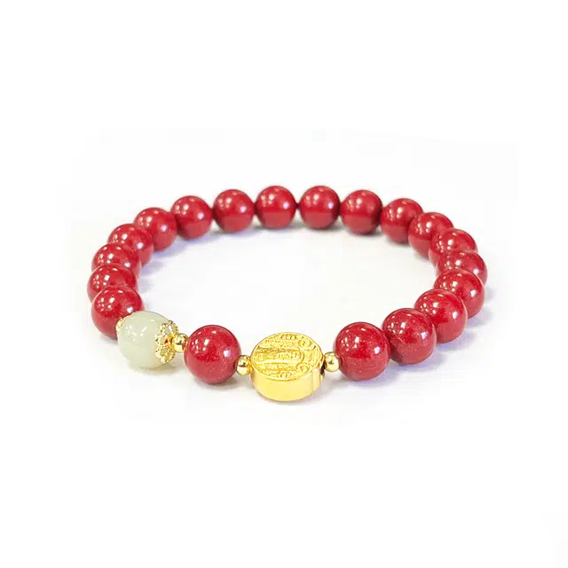 郁馨 本命年转运小众设计温柔宫廷风高级感  简约精致编织可调节复古森系温柔 诸事顺利 #好运再造辰砂 朱砂 手链 男女同款情侣款