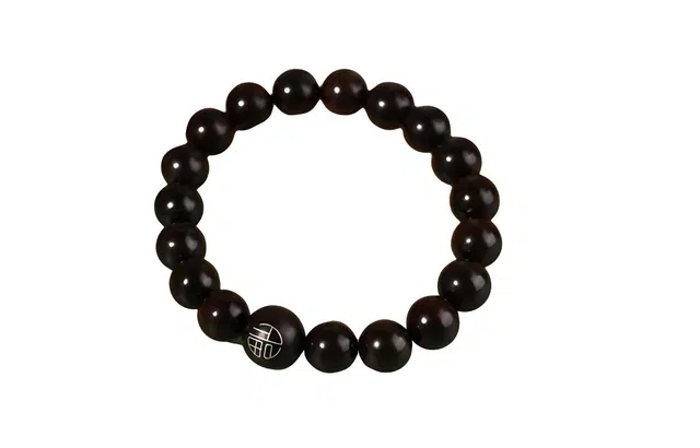 天纵 简约轻奢高级复古福运当头 高端红木小叶佛珠 名贵木作手串 女款 紫檀