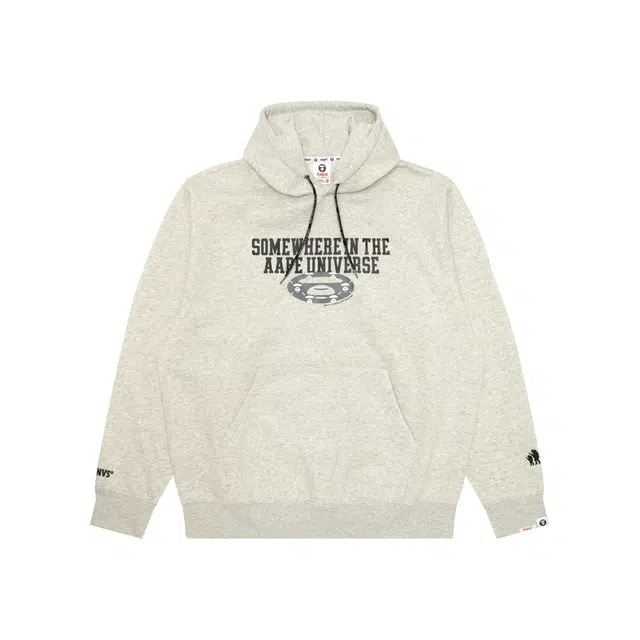 Aape FW24 Ape Face Letter Print Hoodie White