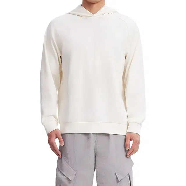 美特斯邦威 纯色印花连帽舒适百搭卫衣 男女同款