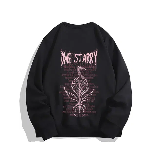 【dme】 手绘万物之森印花设计加绒加厚保暖舒适套头圆领宽松柔软卫衣 男女同款