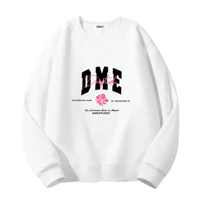 【dme】 百搭简约美式重磅宽松休闲纯色长袖卫衣 男女同款