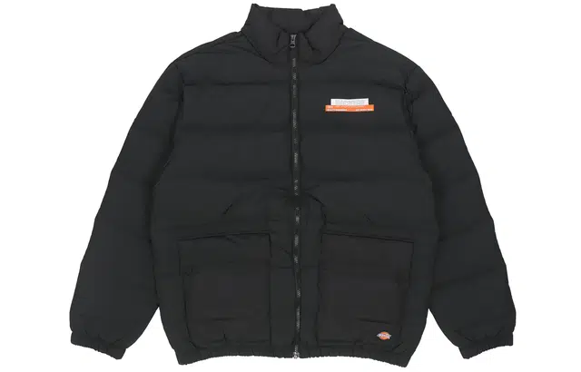 Dickies Logo Stand Collar Down Jacket Black