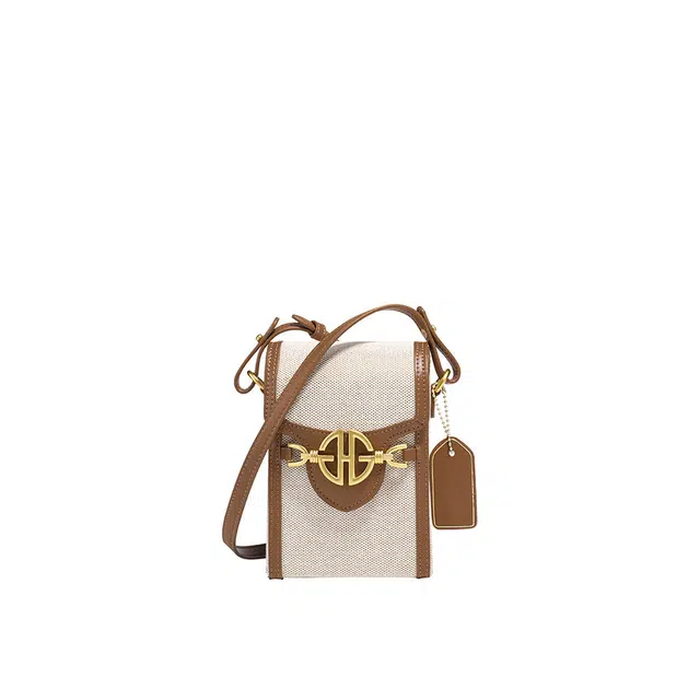 GHG Brown White Crossbody Bag
