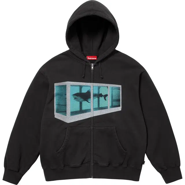 Supreme x Damien Hirst SS25 Week 1 Zip Up Hoodie Black