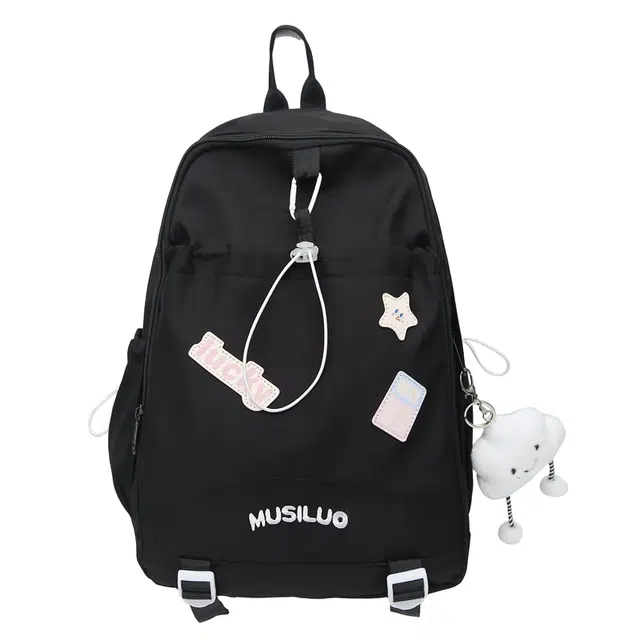 醇龙 可爱小清新撞色书包高颜值轻便旅行 尼龙 双肩包 常规 女款 多色