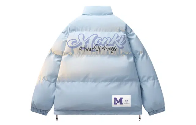 王者荣耀 梦奇款 美式复古加厚面包服立领简约宽休闲舒适棉服 男女同款 清风绿