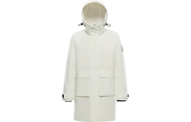 波司登 工装贴袋防风夹克纯色连帽中长款羽绒服 男女同款