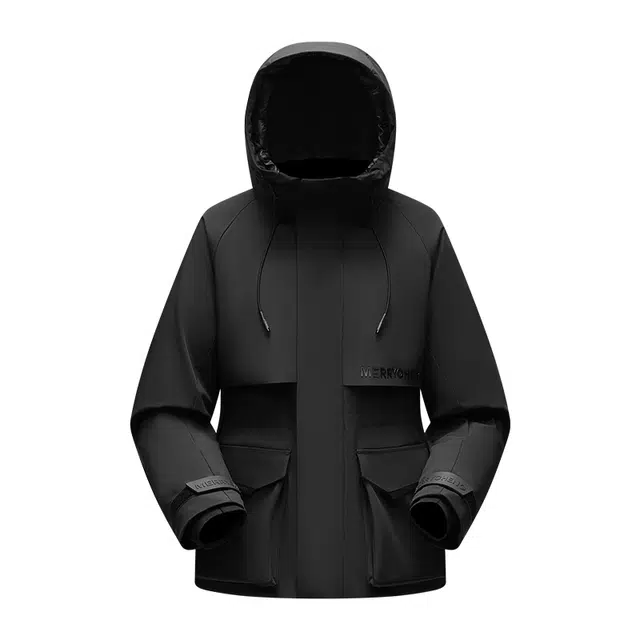 美力城 时尚长款加厚情侣羽绒服 男女同款