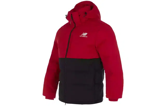 New Balance Hooded Down Jacket Red