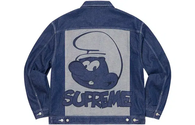 Supreme Smurfs Denim Trucker Jacket