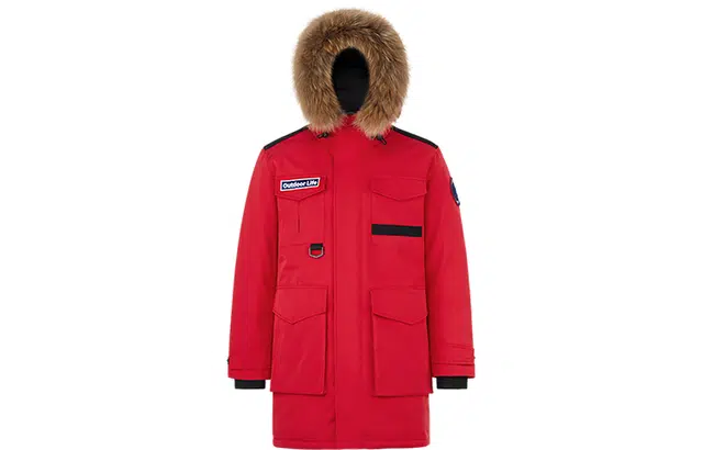 波司登 经典极寒系列 户外工装多口袋加厚中长款鹅绒毛领羽绒服 冬季 男款