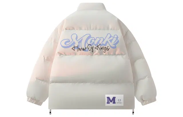 王者荣耀 梦奇款 美式复古加厚面包服立领简约宽休闲舒适棉服 男女同款 清风绿